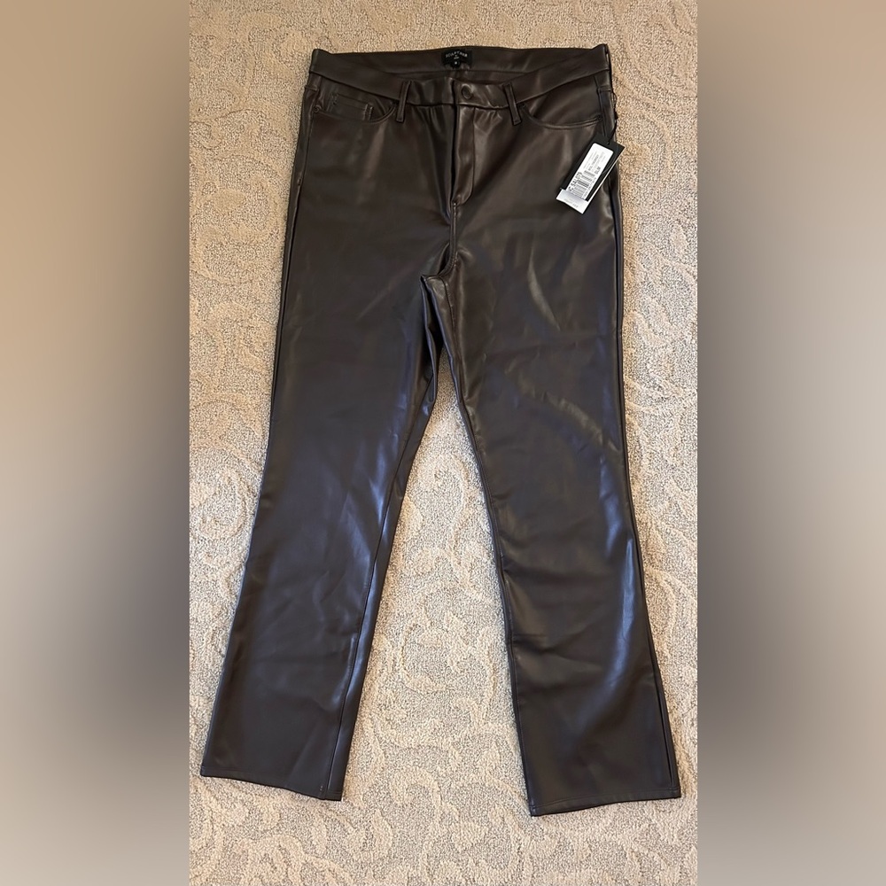 Brown Faux Leather Pants